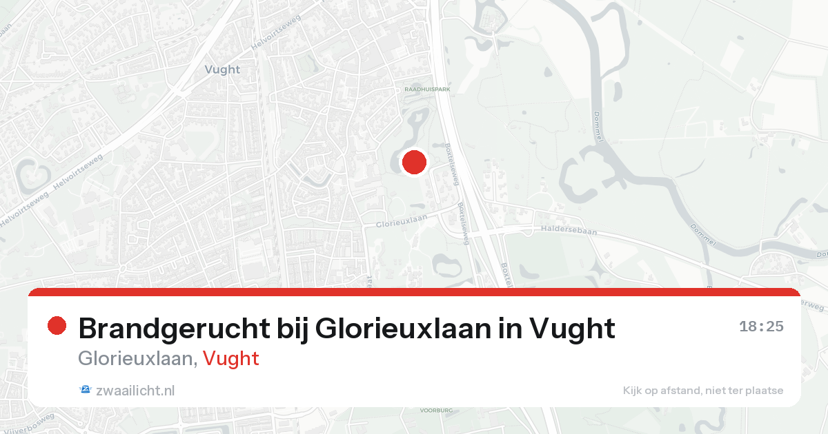 Brandgerucht bij Glorieuxlaan in Vught — 9 jun 2026