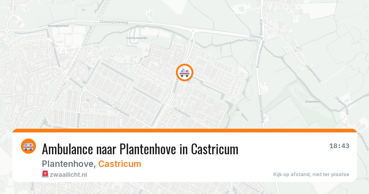 Ambulance naar Plantenhove in Castricum — 13 aug 2026