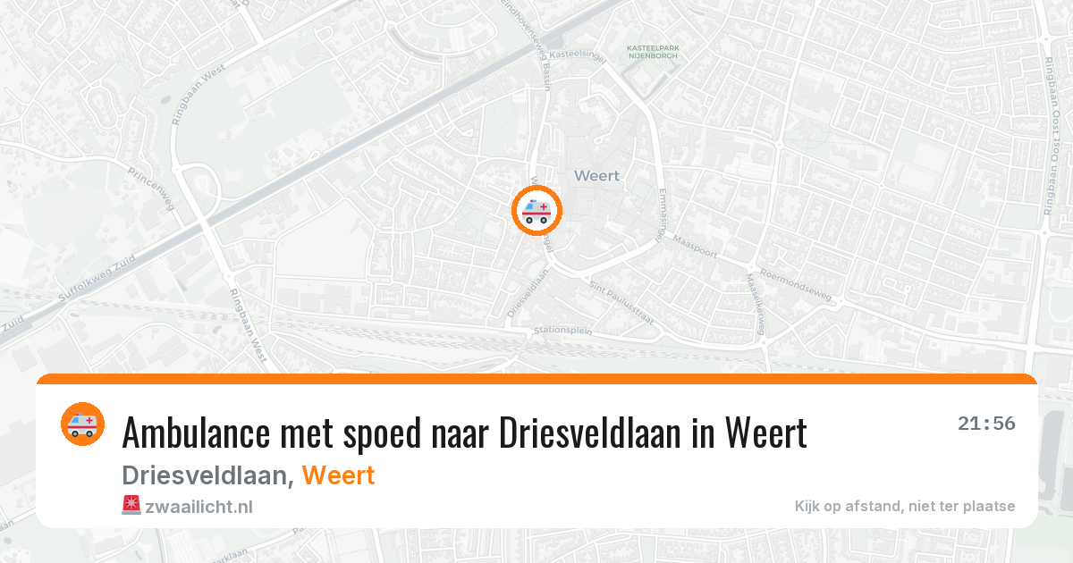 Ambulance met spoed naar Driesveldlaan in Weert — 18 jun 2026