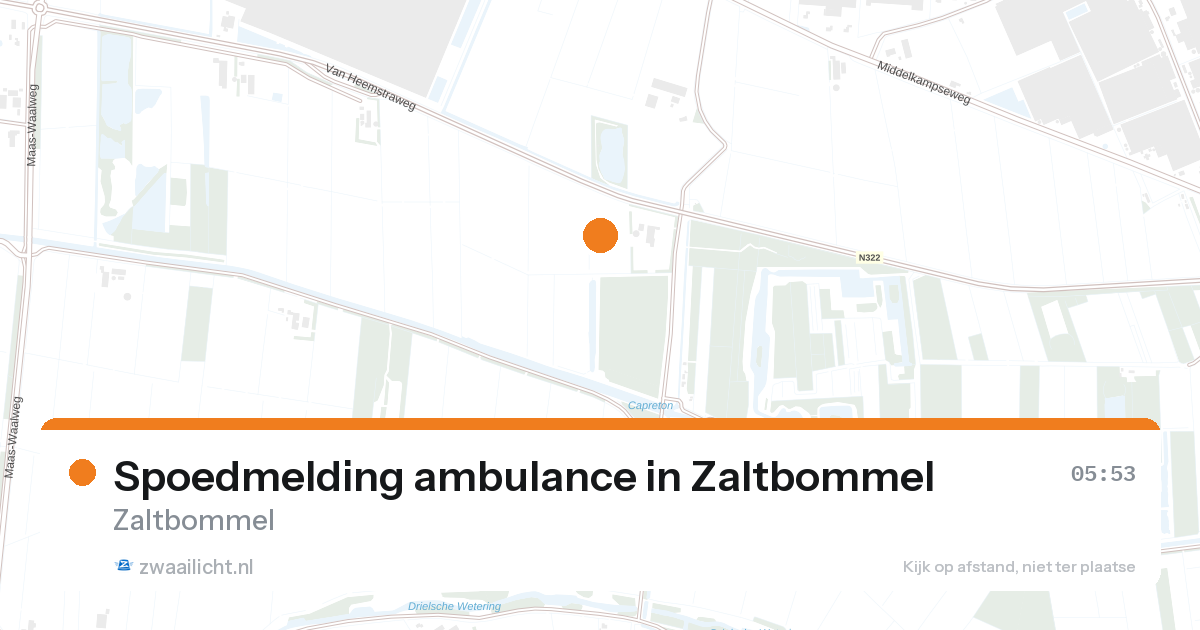 Spoedmelding ambulance in Zaltbommel — 28 aug 2026