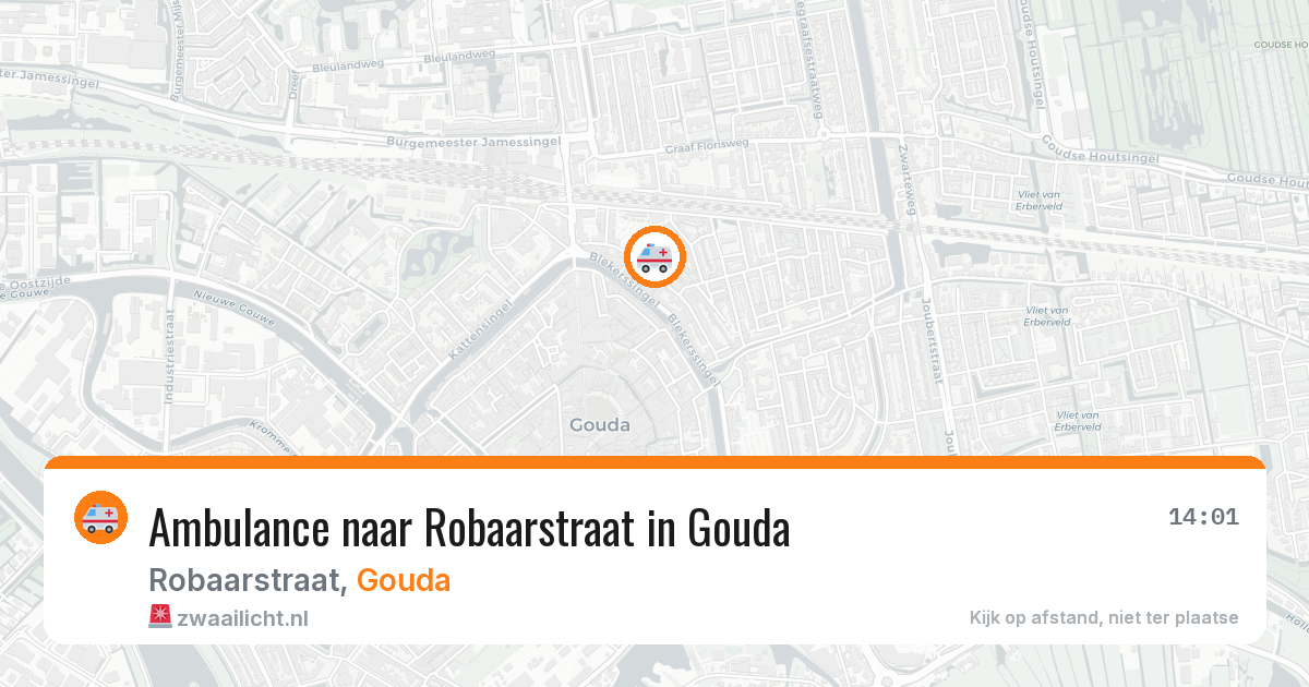 Ambulance naar Robaarstraat in Gouda — 6 jun 2026