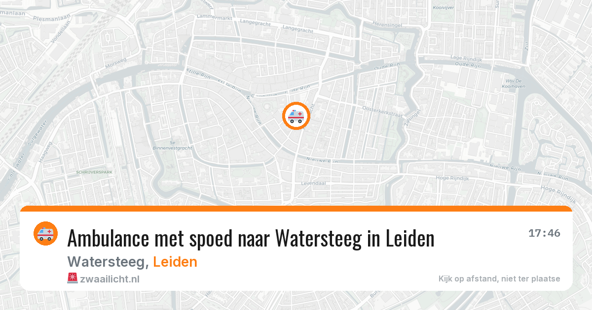 Ambulance met spoed naar Watersteeg in Leiden — 3 jun 2026