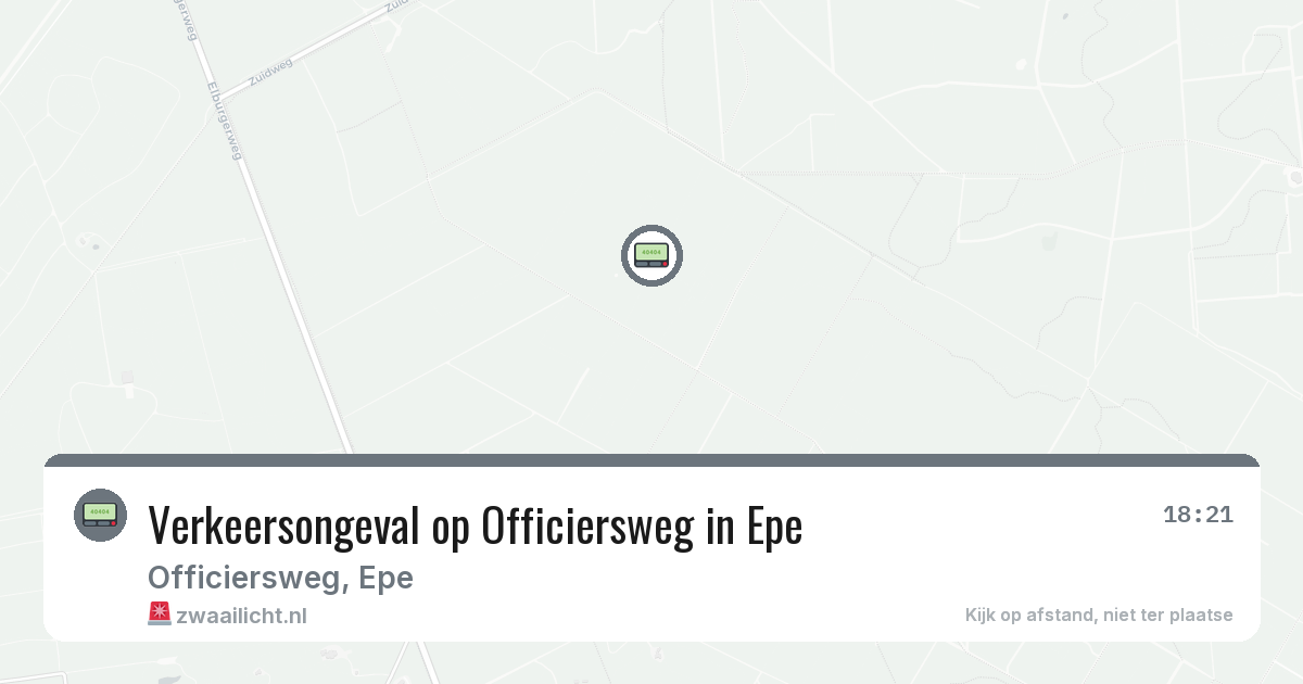 Verkeersongeval op Officiersweg in Epe — 30 jun 2026