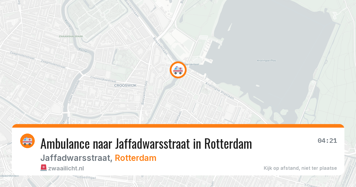 Ambulance naar Jaffadwarsstraat in Rotterdam — 11 aug 2026