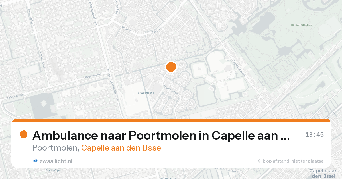 Ambulance naar Poortmolen in Capelle aan den IJssel — 17 aug 2026