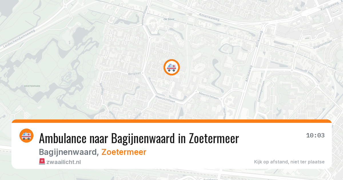 Ambulance naar Bagijnenwaard in Zoetermeer — 10 jul 2026