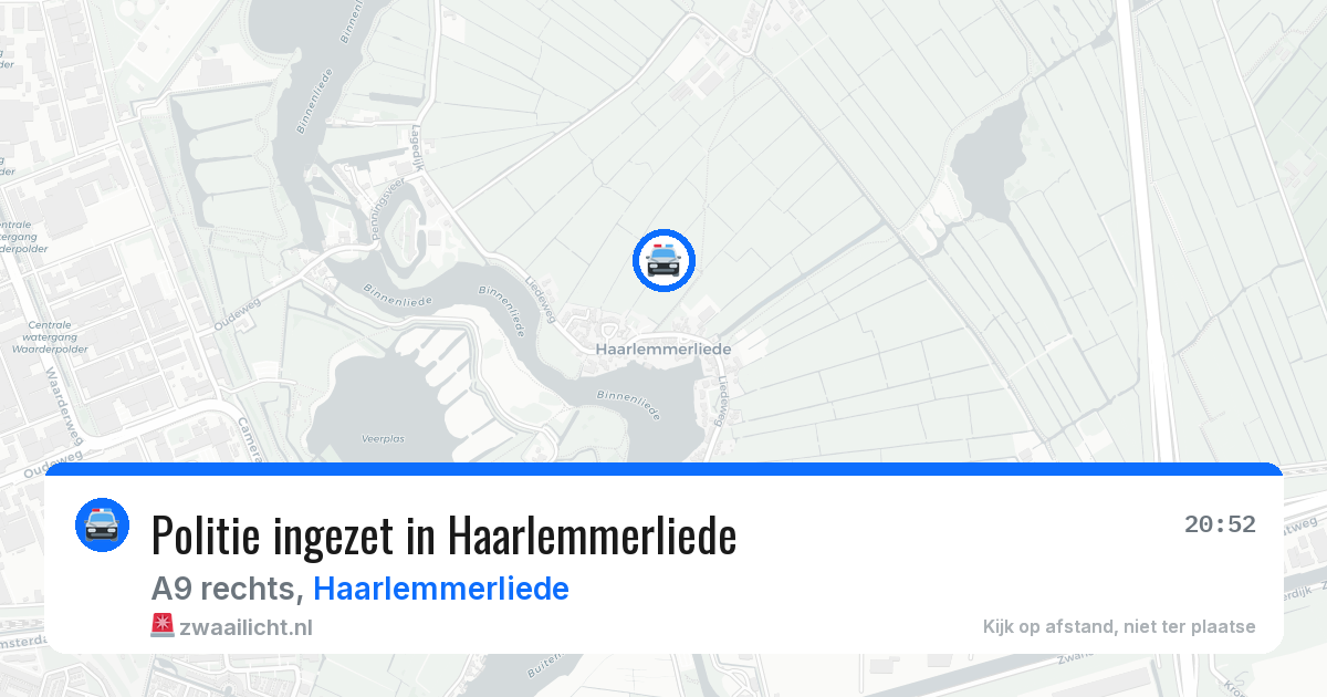 Politie ingezet in Haarlemmerliede — 19 apr 2026 | 🚨 Zwaailicht.nl
