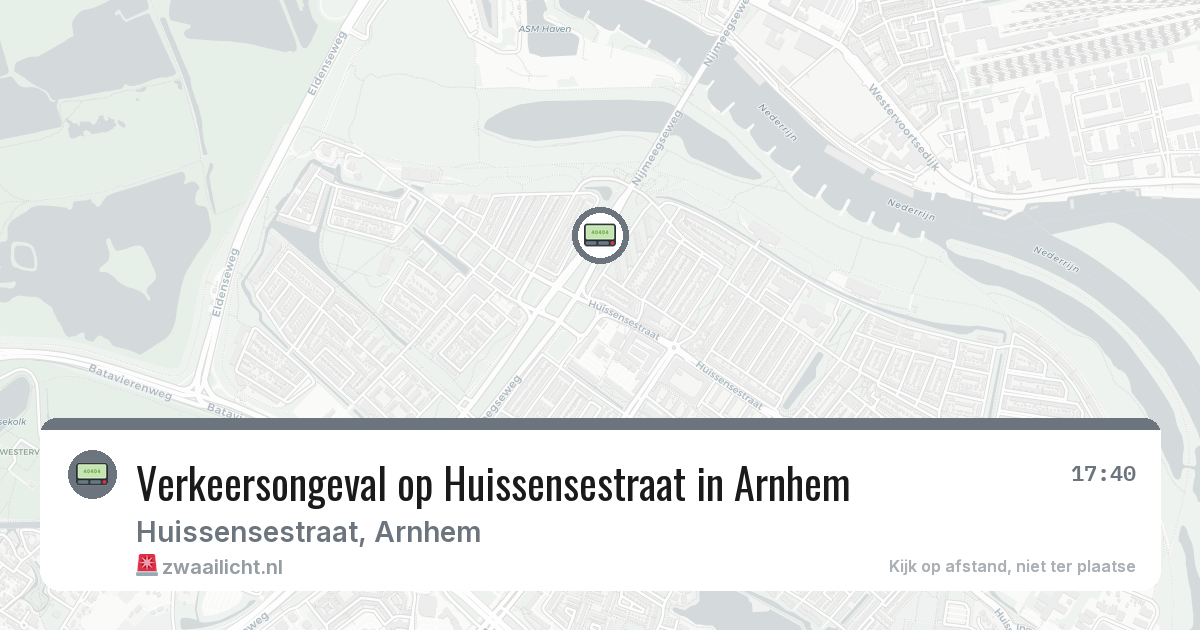 Verkeersongeval op Huissensestraat in Arnhem — 7 mrt 2026