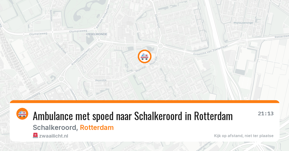 Ambulance met spoed naar Schalkeroord in Rotterdam — 5 mrt 2026