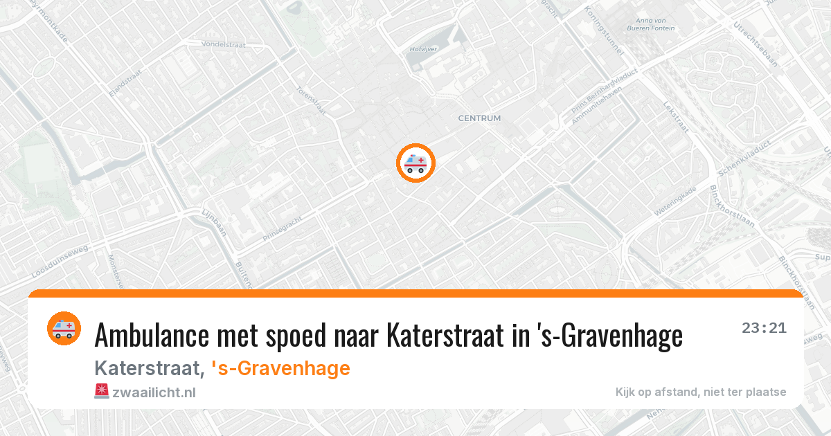 Ambulance met spoed naar Katerstraat in 's-Gravenhage — 31 jul 2026