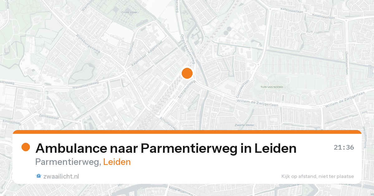 Ambulance naar Parmentierweg in Leiden — 16 aug 2026