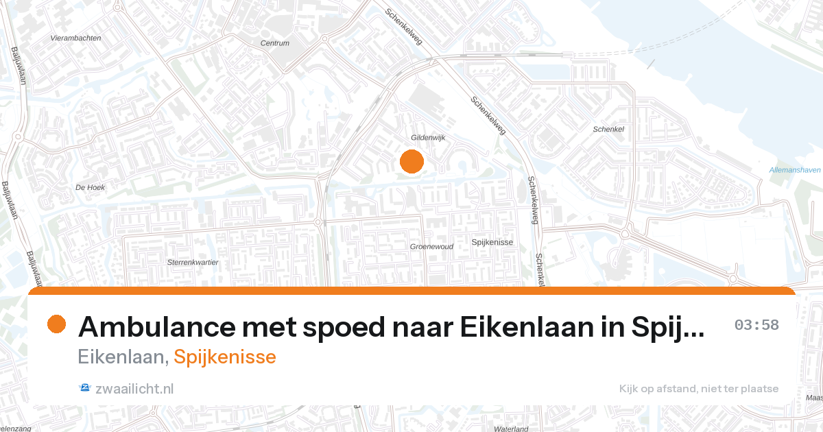 Ambulance met spoed naar Eikenlaan in Spijkenisse — 28 aug 2026