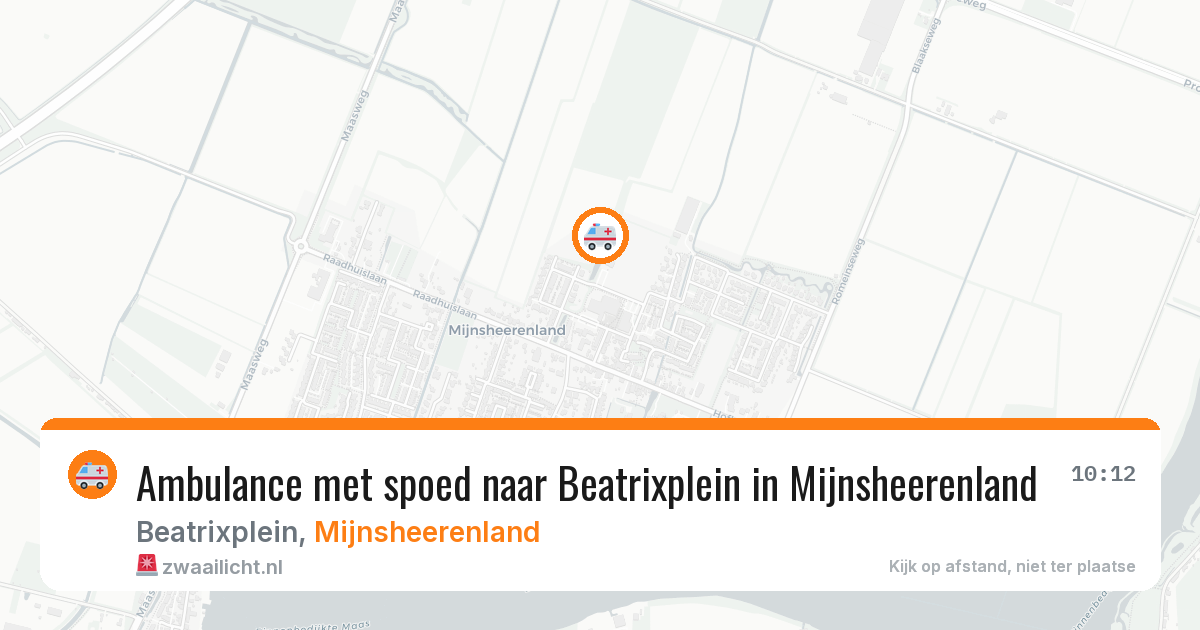 Ambulance met spoed naar Beatrixplein in Mijnsheerenland — 16 jun 2026