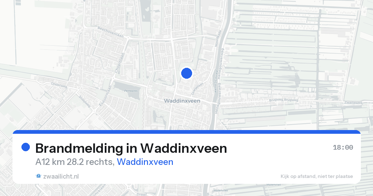 Brandmelding in Waddinxveen — 26 mei 2026