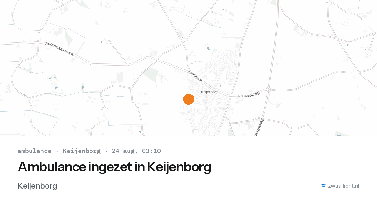 Ambulance ingezet in Keijenborg — 24 aug 2026