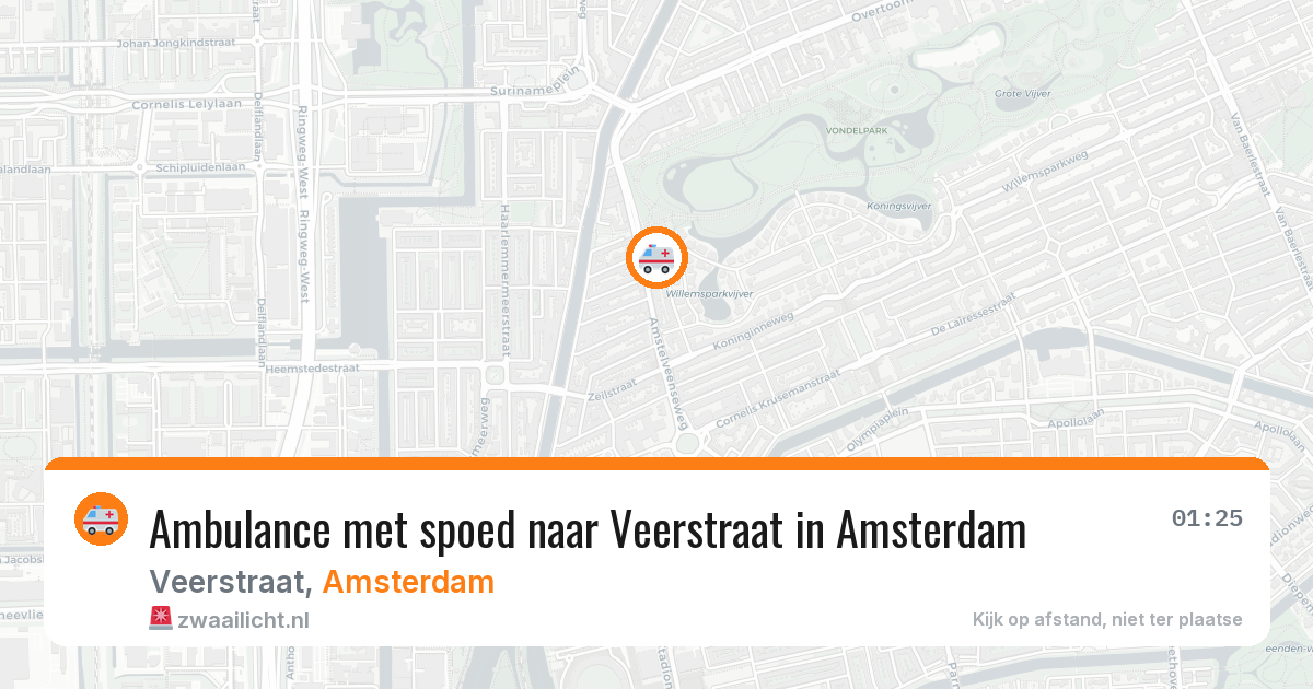 Ambulance met spoed naar Veerstraat in Amsterdam — 5 mei 2026