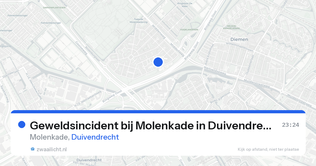Geweldsincident bij Molenkade in Duivendrecht — 16 aug 2026