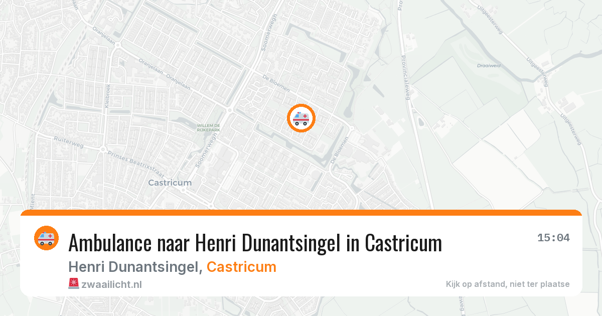 Ambulance naar Henri Dunantsingel in Castricum — 31 mei 2026