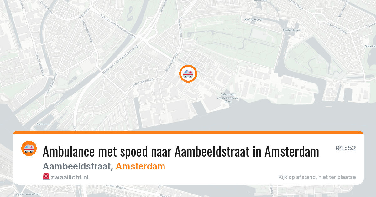 Ambulance met spoed naar Aambeeldstraat in Amsterdam — 30 mei 2026
