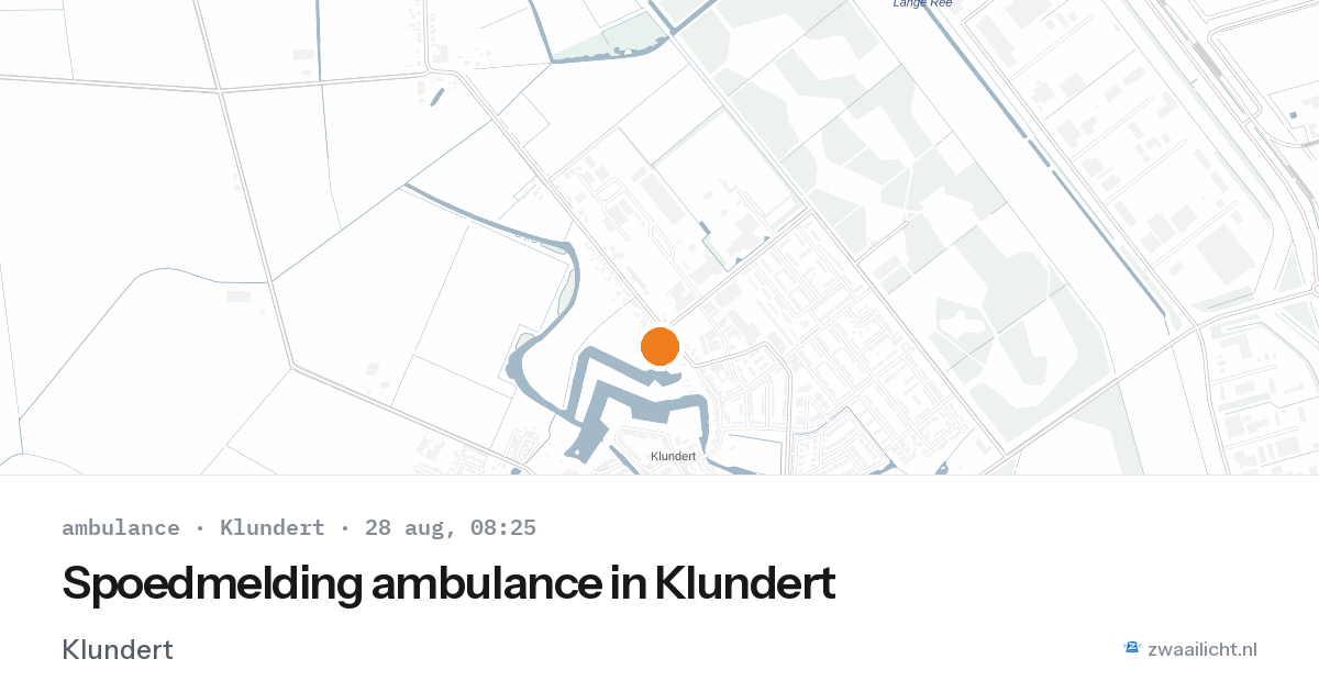 Spoedmelding ambulance in Klundert — 28 aug 2026