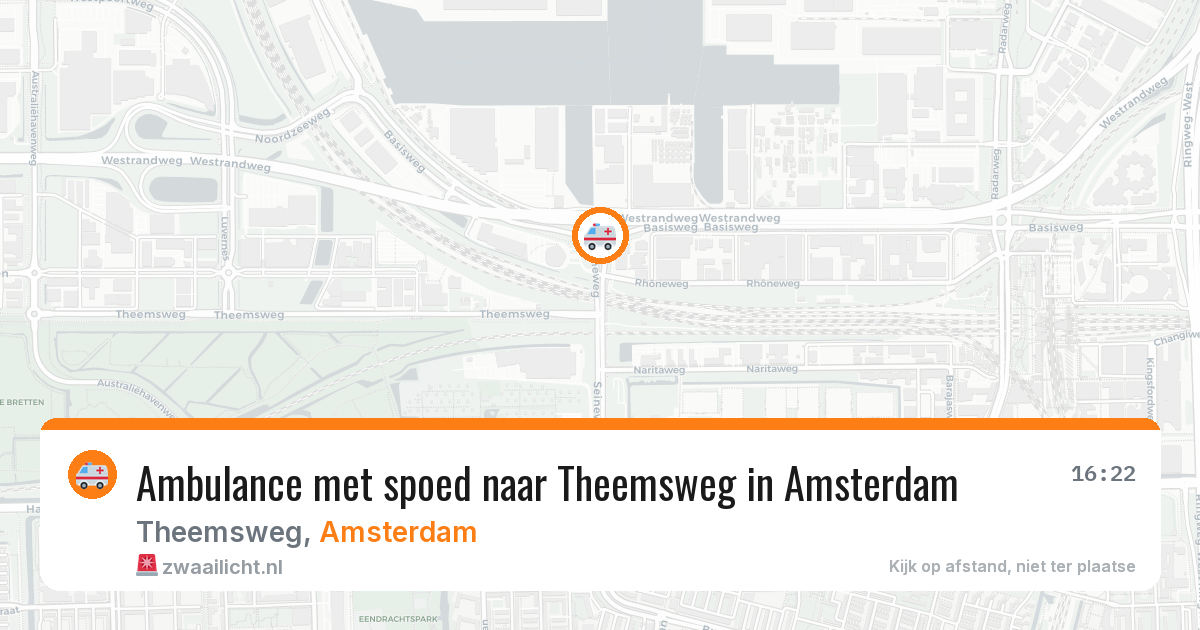 Ambulance met spoed naar Theemsweg in Amsterdam — 21 jul 2026