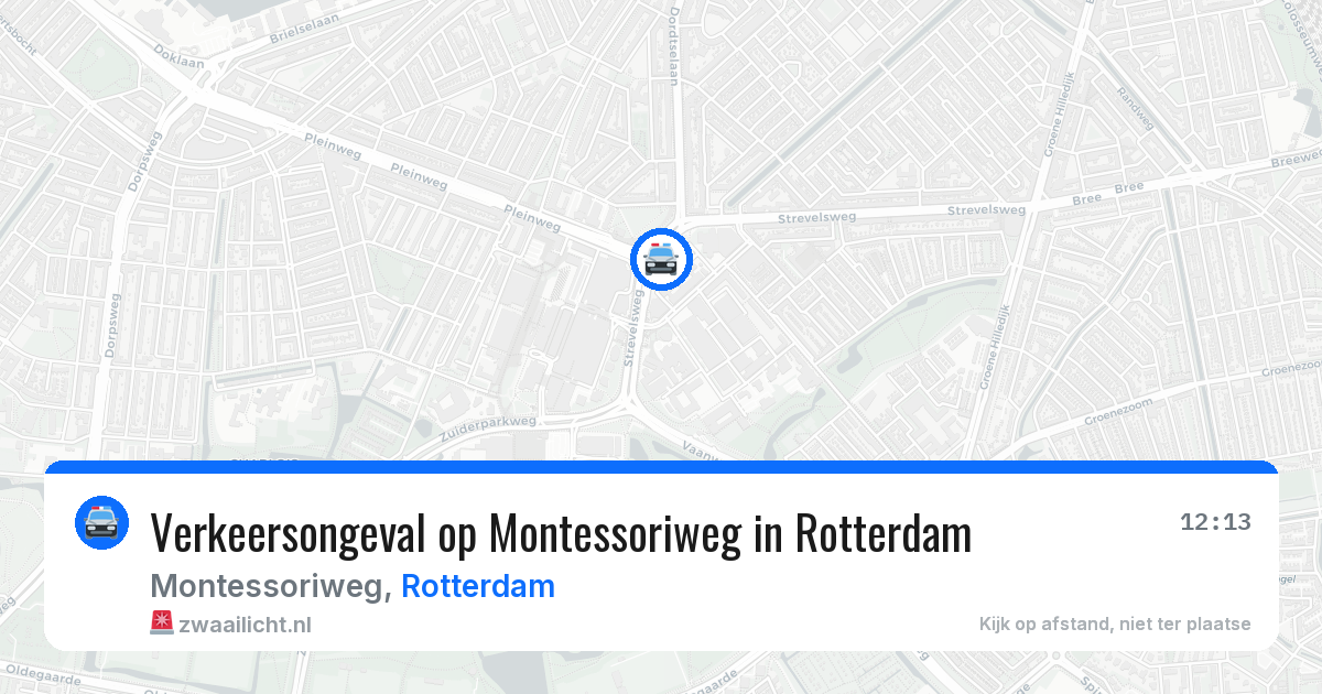 Verkeersongeval op Montessoriweg in Rotterdam — 9 jun 2026