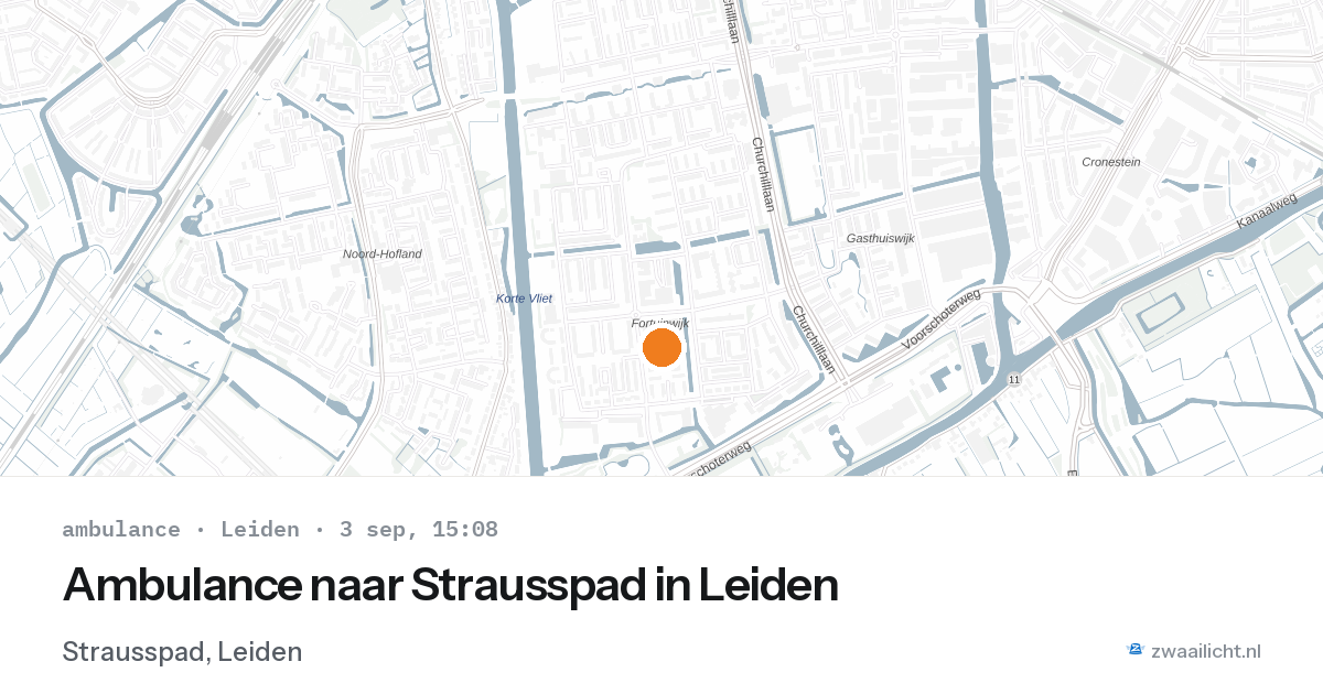 Ambulance naar Strausspad in Leiden — 3 sep 2026