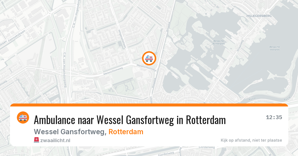 Ambulance naar Wessel Gansfortweg in Rotterdam — 21 mei 2026