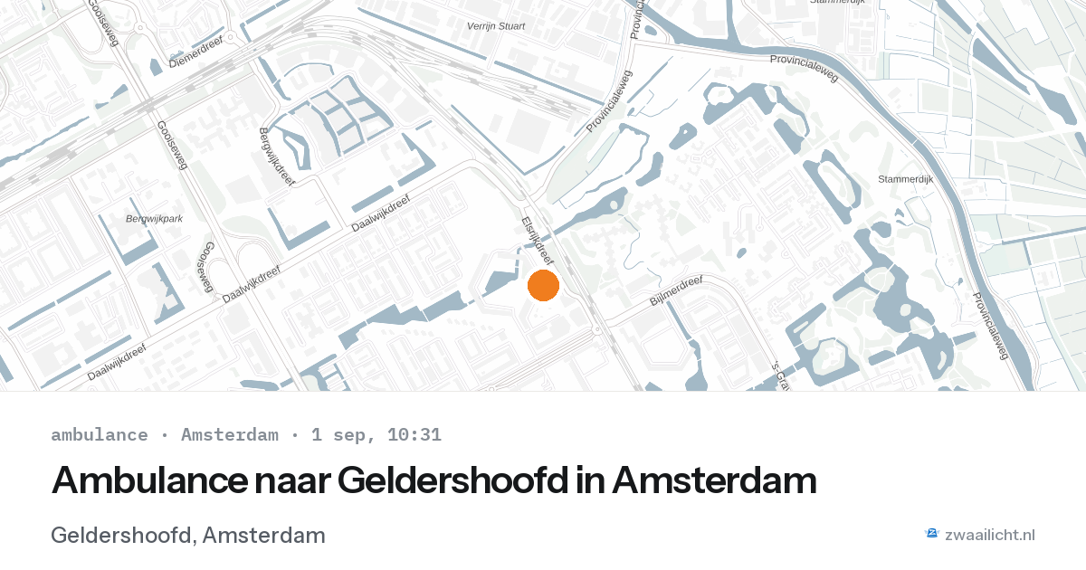 Ambulance naar Geldershoofd in Amsterdam — 1 sep 2026