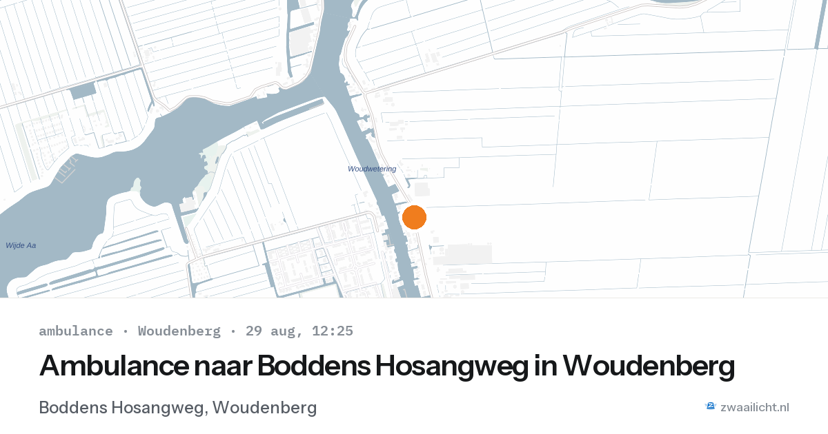 Ambulance naar Boddens Hosangweg in Woudenberg — 29 aug 2026