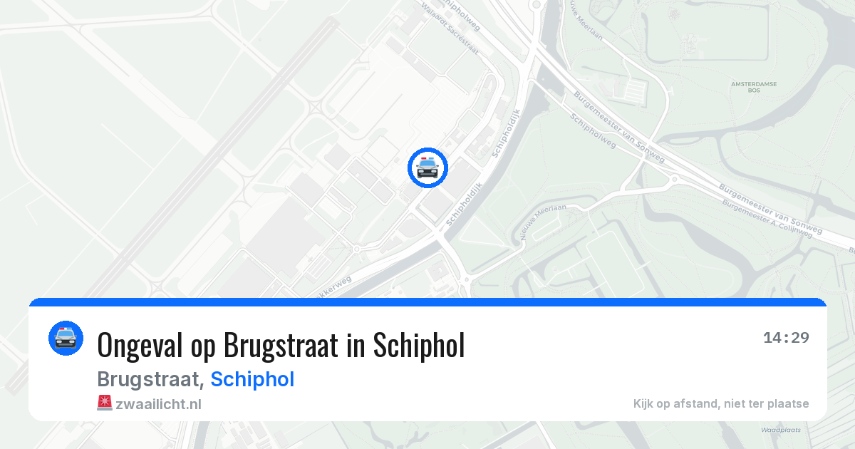 Ongeval op Brugstraat in Schiphol — 21 jun 2026