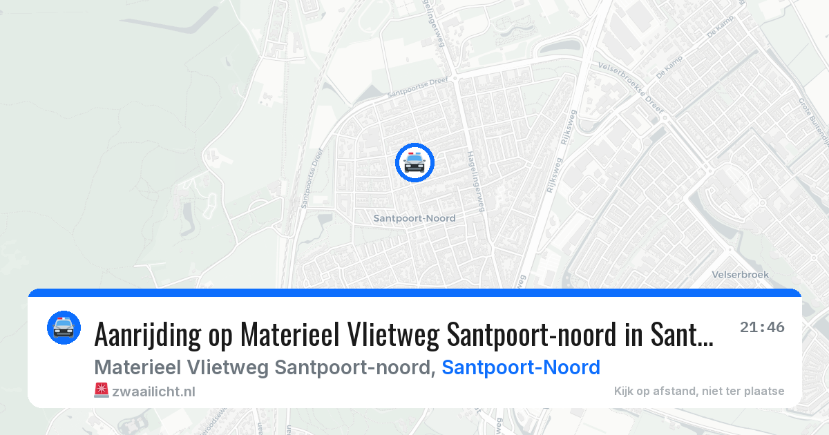 Aanrijding op Materieel Vlietweg Santpoort-noord in Santpoort-Noord — 8 jun 2026