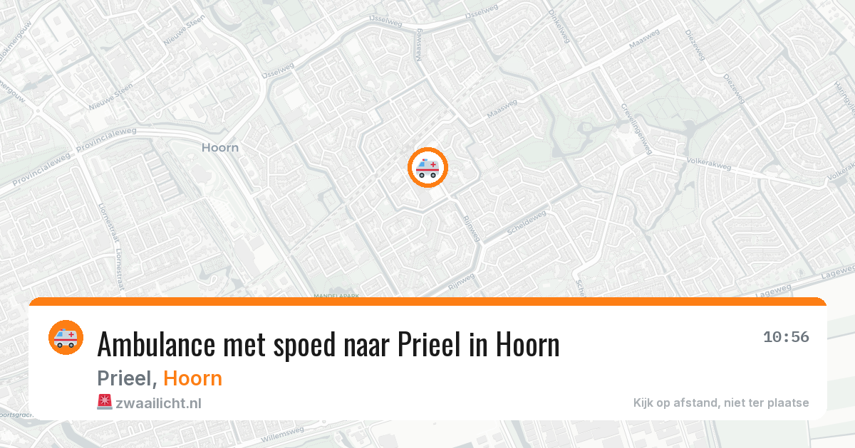 Ambulance met spoed naar Prieel in Hoorn — 22 mrt 2026