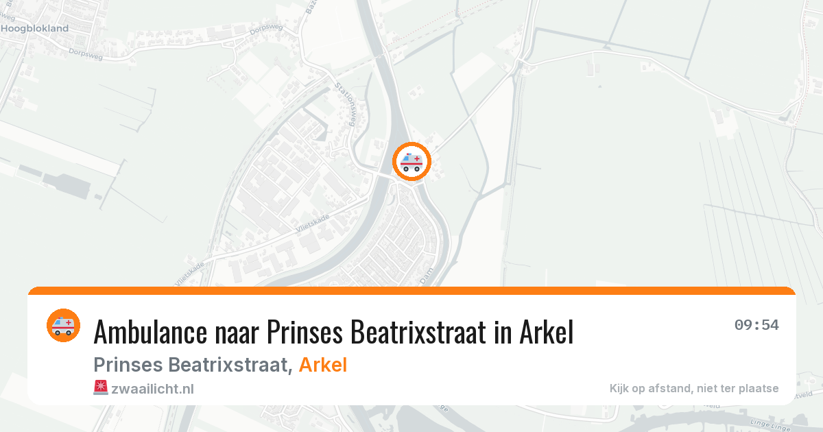 Ambulance naar Prinses Beatrixstraat in Arkel — 28 mei 2026