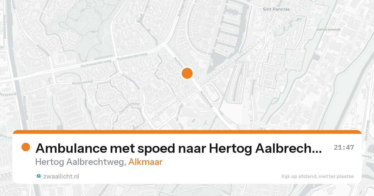 Ambulance met spoed naar Hertog Aalbrechtweg in Alkmaar — 1 jun 2026