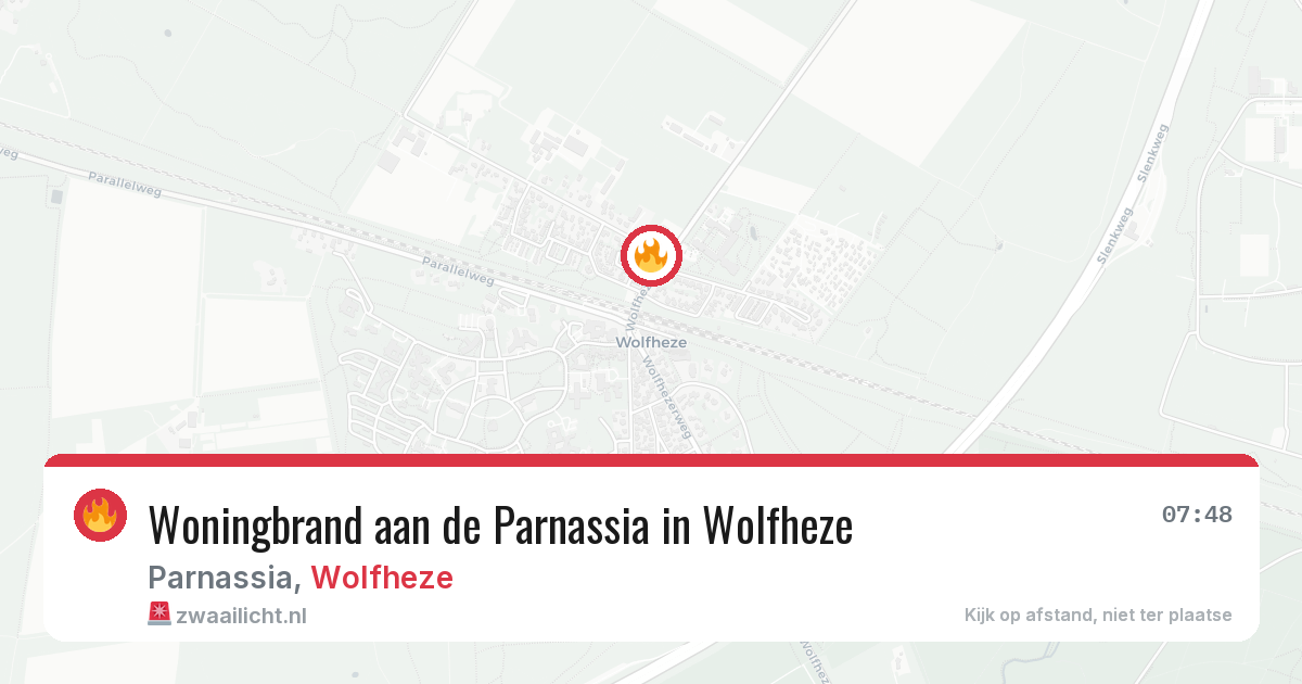 Woningbrand aan de Parnassia in Wolfheze — 6 mrt 2026