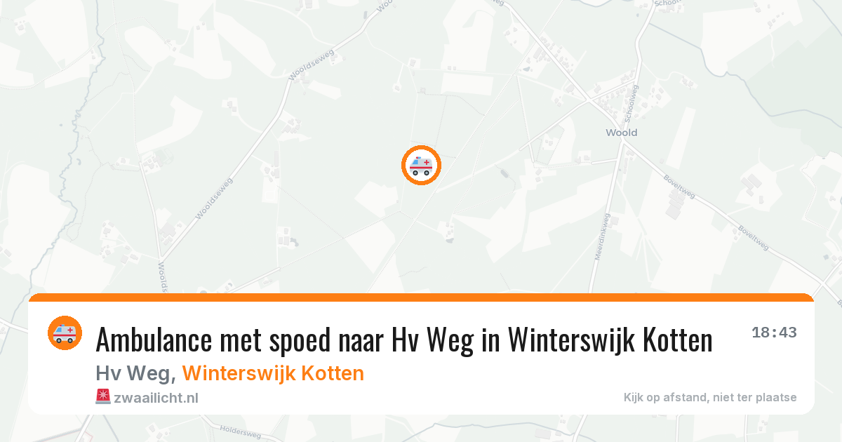 Ambulance met spoed naar Hv Weg in Winterswijk Kotten — 27 jun 2026
