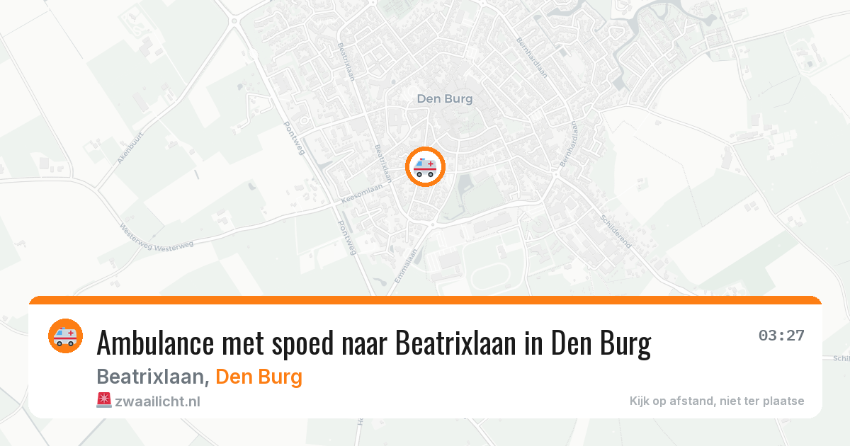 Ambulance met spoed naar Beatrixlaan in Den Burg — 28 jul 2026