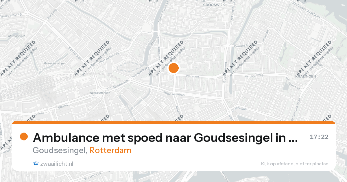 Ambulance met spoed naar Goudsesingel in Rotterdam — 26 aug 2026