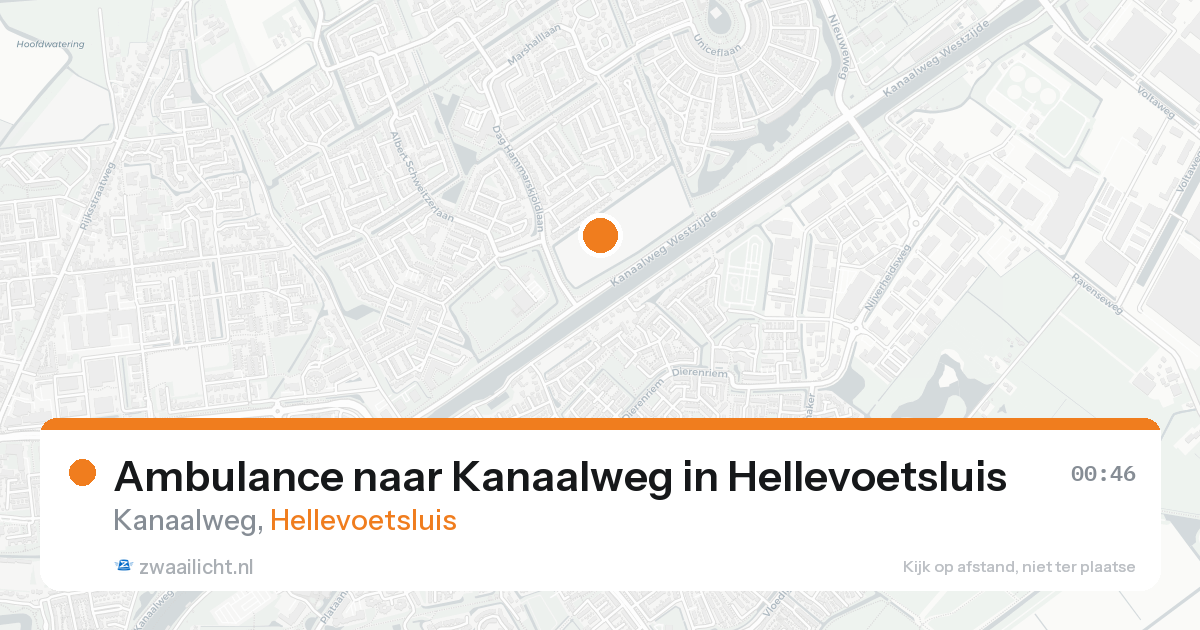 Ambulance naar Kanaalweg in Hellevoetsluis — 21 aug 2026