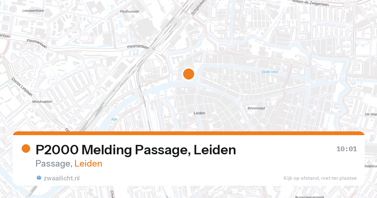P2000 Melding Passage, Leiden — 28 aug 2026