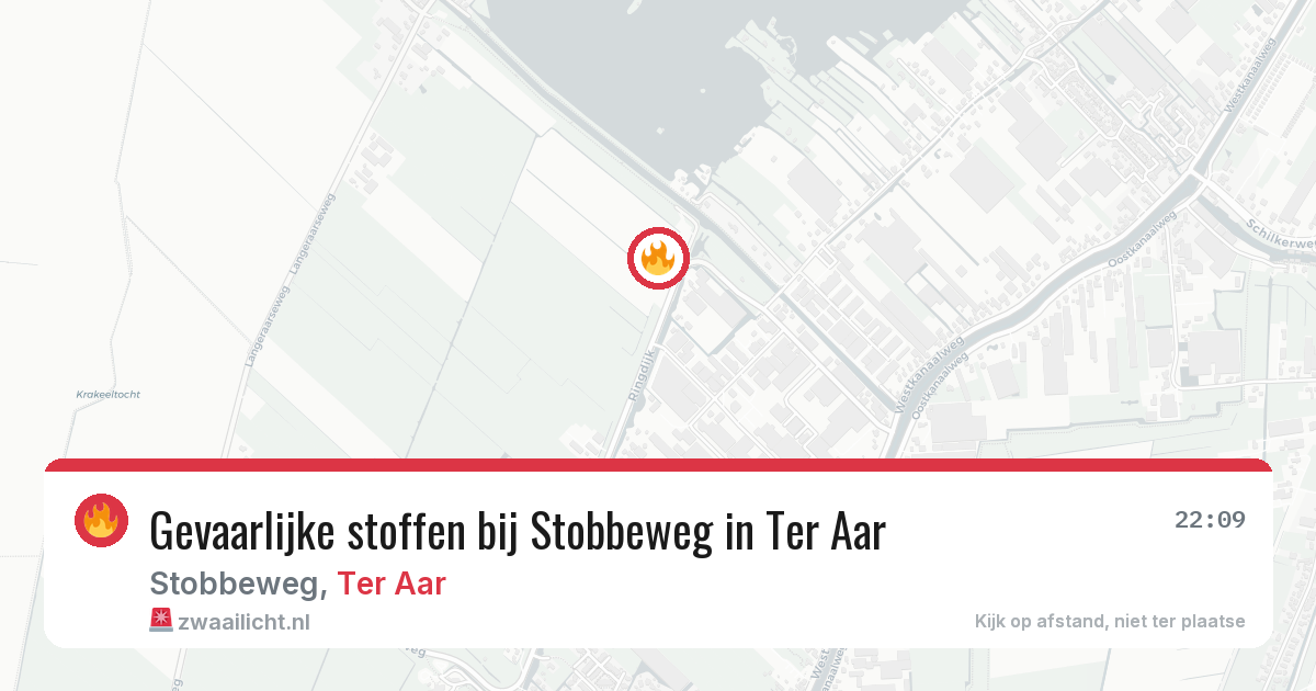 Gevaarlijke stoffen bij Stobbeweg in Ter Aar — 2 jul 2026