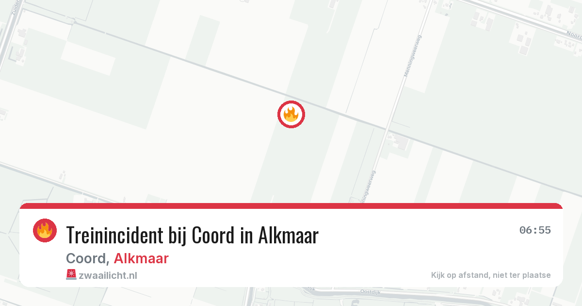 Treinincident bij Coord in Alkmaar — 29 jun 2026