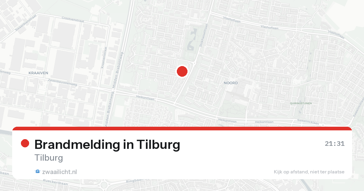 Brandmelding in Tilburg — 24 aug 2026