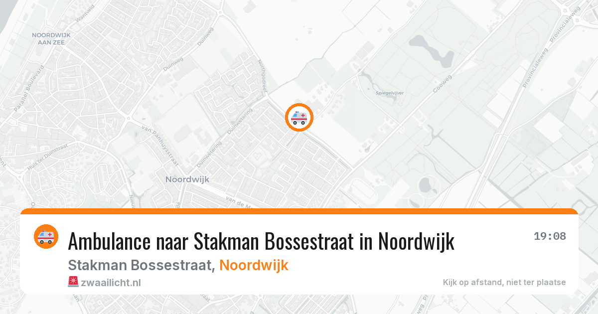 Ambulance naar Stakman Bossestraat in Noordwijk — 1 jul 2026