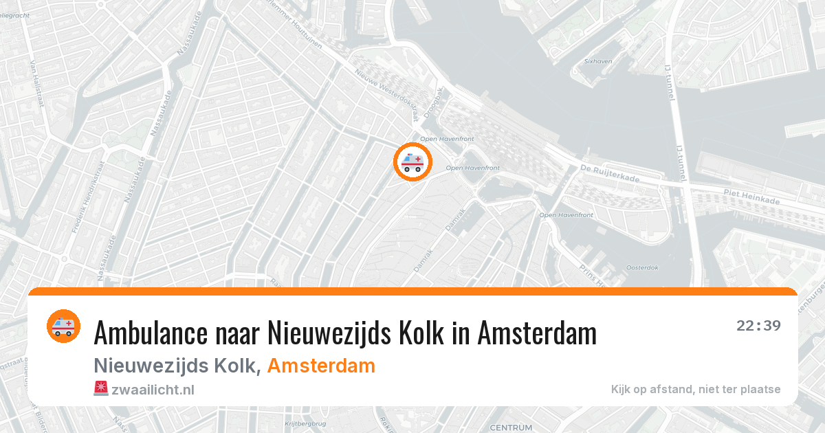 Ambulance naar Nieuwezijds Kolk in Amsterdam — 27 jun 2026