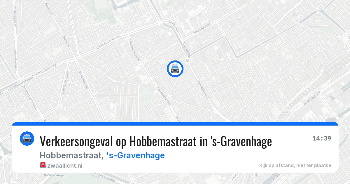 Verkeersongeval op Hobbemastraat in 's-Gravenhage — 29 mrt 2026