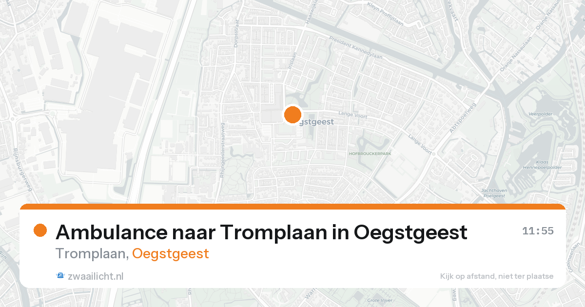 Ambulance naar Tromplaan in Oegstgeest — 17 aug 2026