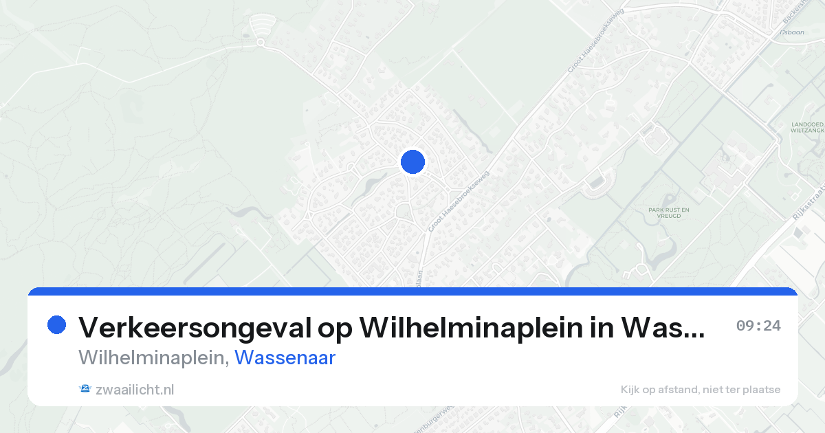 Verkeersongeval op Wilhelminaplein in Wassenaar — 22 aug 2026