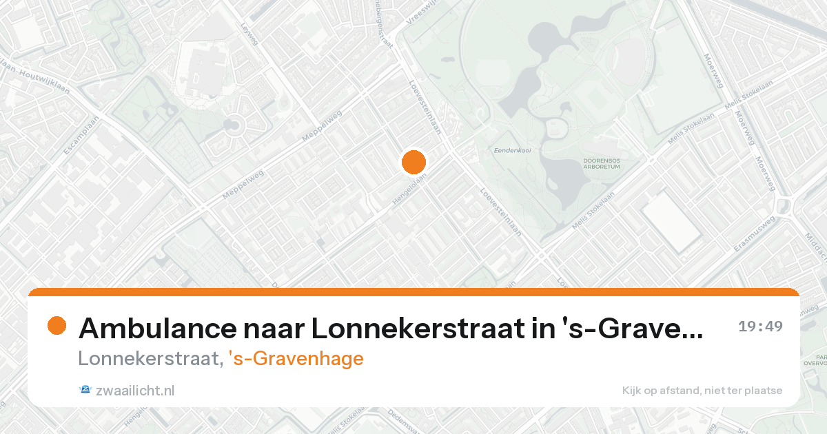 Ambulance naar Lonnekerstraat in 's-Gravenhage — 21 aug 2026